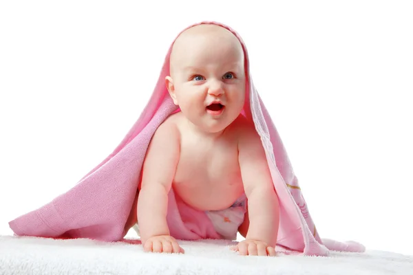 お風呂の後の赤ちゃん — ストック写真