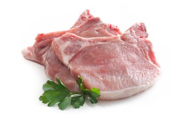 Fresh pork loin chops clipart