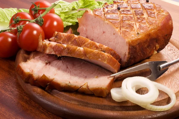 Close-up de um porco de lombo assado — Fotografia de Stock