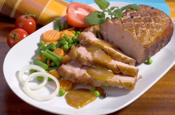 Roasted tenderloin pork — Stock Photo, Image