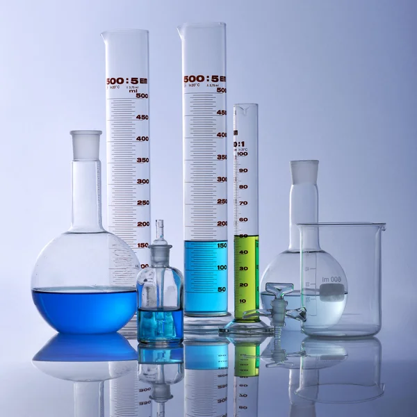 Research lab assorted glassware — Stock Photo, Image