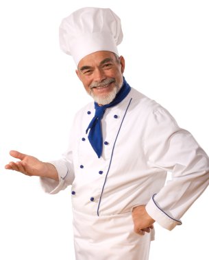 Portrait of a chef clipart