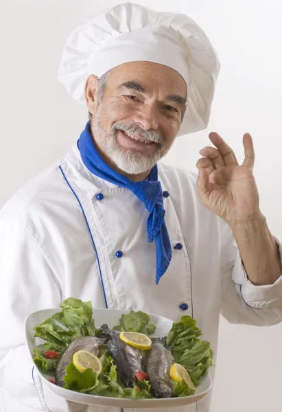 Portret van een chef-kok — Stockfoto