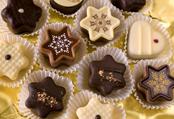 Şirin yılbaşı çikolataları — Stok fotoğraf