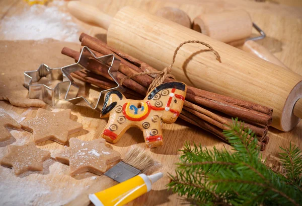 Baking Christmas cookies — Stock Photo, Image