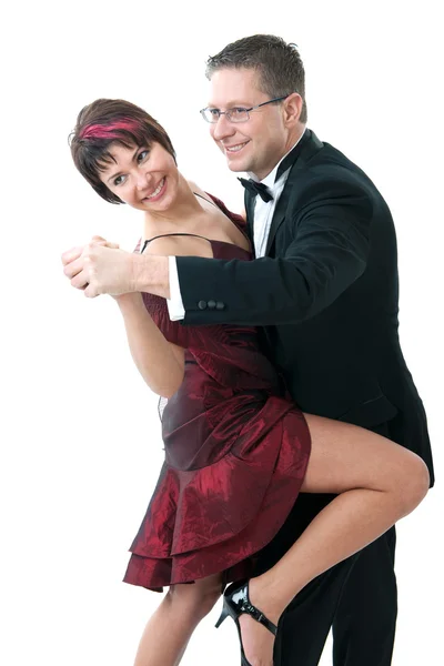 Attractive couple dancing — Stock Photo, Image