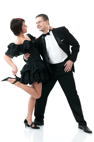 Attractive couple dancing — Stock Photo, Image