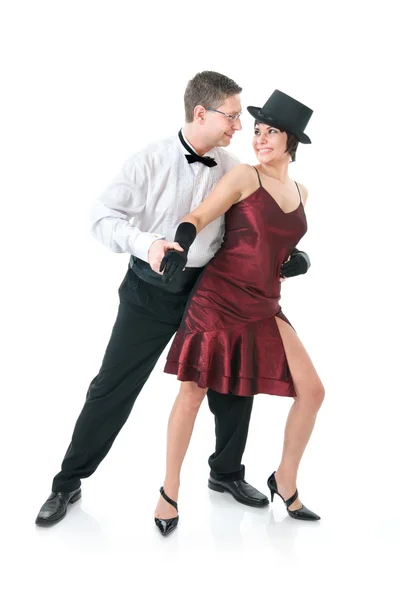 Atraktivní pár tančící — Stock fotografie