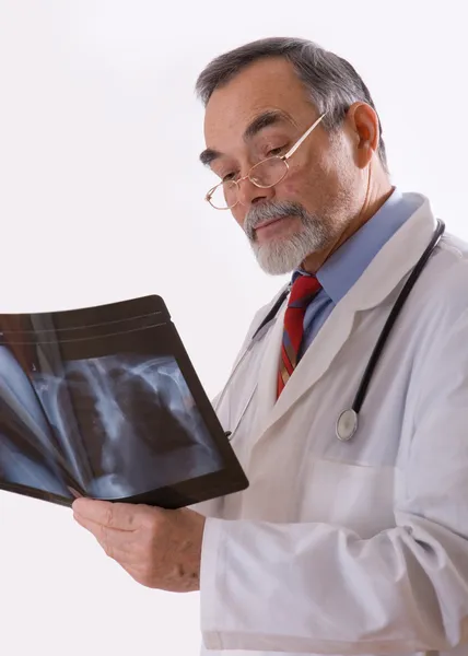Läkaren tittar på en xray — Stockfoto