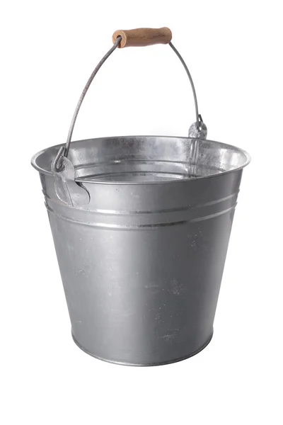 Galvanized metal bucket — Stock Photo, Image