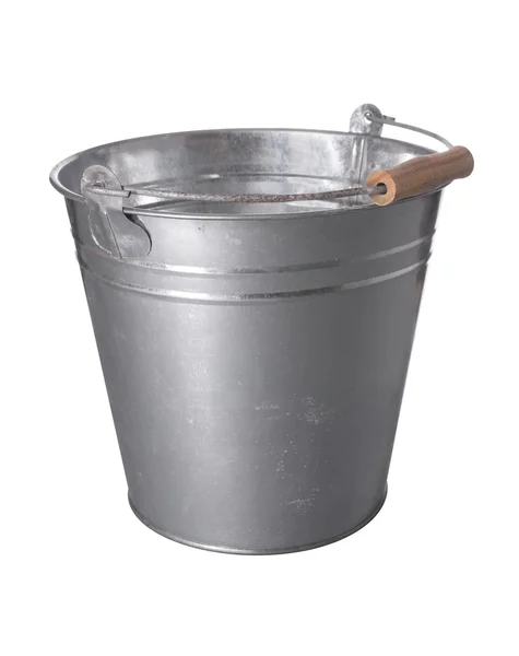 Galvanized metal bucket — Stock Photo, Image
