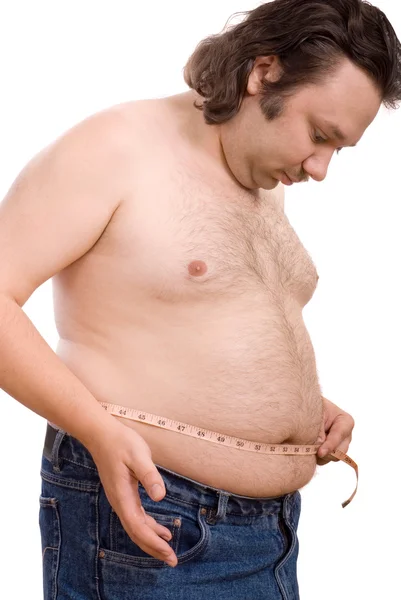 Overgewicht man — Stockfoto