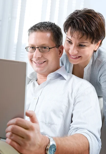 Couple on laptop Stock Photo