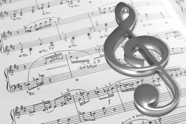 Music notes background clipart