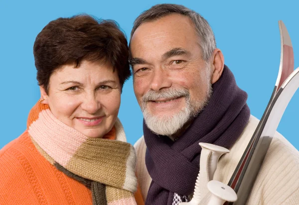 Щаслива пара похилого віку — стокове фото