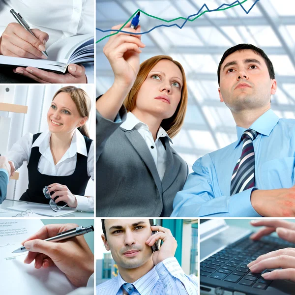 Business-Collage — Stockfoto