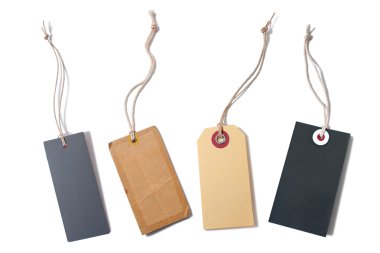 Set of the blank tags