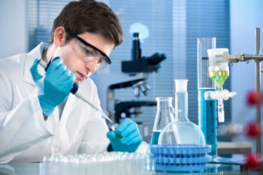 Scientist working at the laboratory