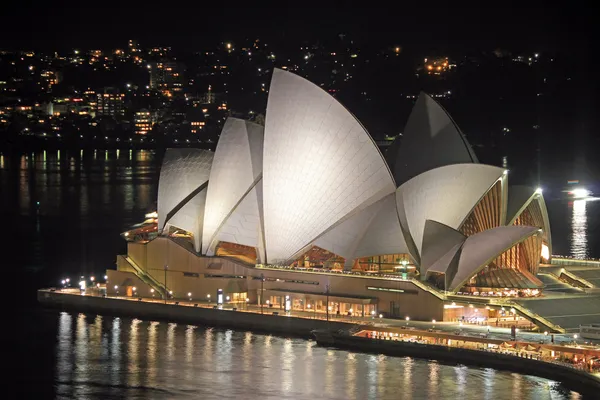 Sydney opera house v noci — Stock fotografie