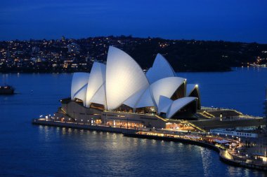 Sydney Opera House at sunset light clipart