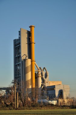 Concrete industrial plant, lombardy clipart