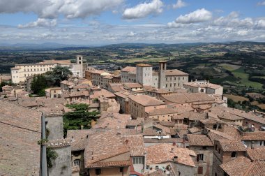 City center aerial view, todi clipart