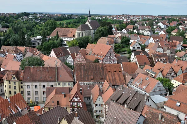 Aerial cityscape, bad wimpfen — Stock Photo, Image
