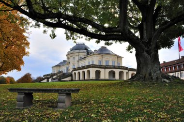 Schloss solitude in fall, stuttgart clipart