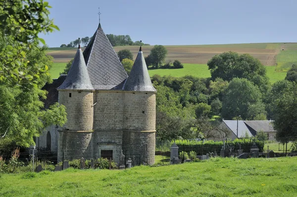 St etienne fortified church, sernion, ardennes — Stock Photo, Image