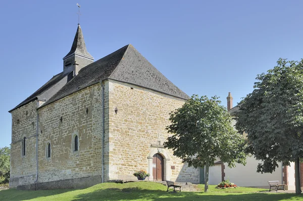 Igreja fortificada St etienne, eligny, ardenas — Fotografia de Stock