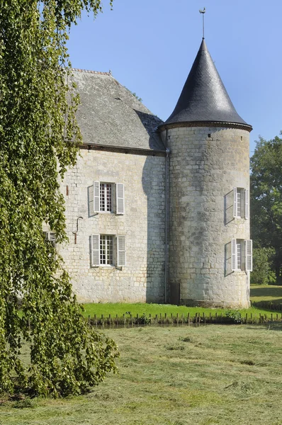 Castle round tower, rumigny, ardennes — Stock Photo, Image