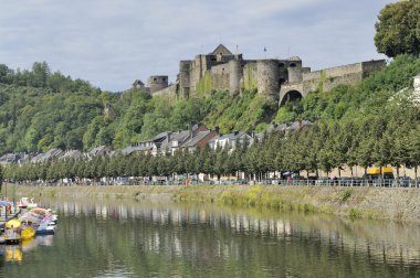 Bouillon castle and semois river, ardennes clipart