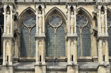 Cathedral windows and buttresses, reims clipart