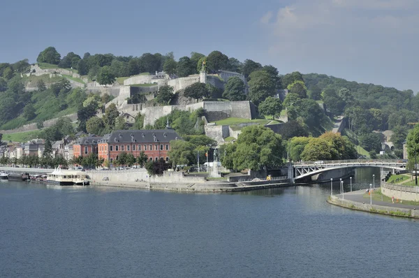 Meuse ve sambre citadelle, namur altında — Stok fotoğraf
