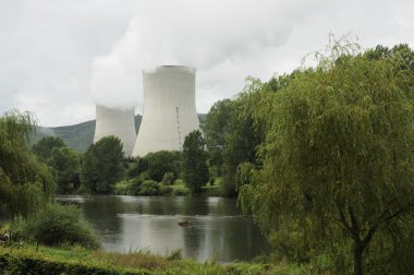 Meuse and nuclear plant, ardennes clipart