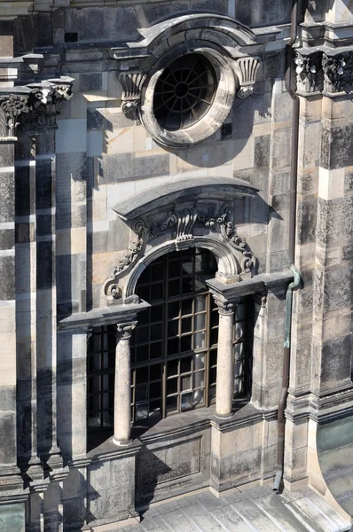 Cathedral's window, dresden — Stock Photo, Image