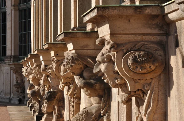 Capitals at zwinger, dresden — Stock Photo, Image