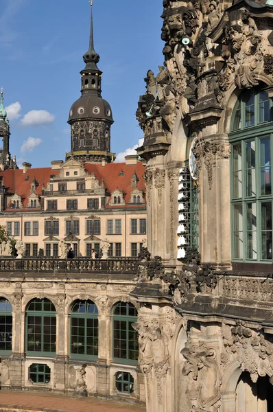 Цвінгер та замок, Дрезден — стокове фото