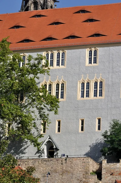 Fasada Albrechtsburg niebieski, Miśnia — Zdjęcie stockowe