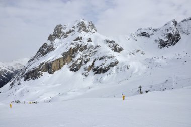 Collac slopes in winter, dolomites clipart