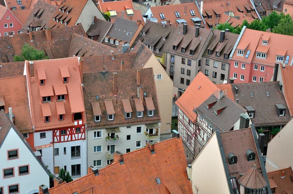 Telhados do centro da cidade, nurnberg — Fotografia de Stock