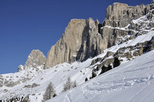 Rosengarten karlı crags, dolomites