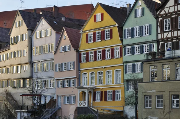 Oude huizen gevels, Tübingen — Stockfoto