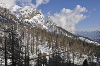 rolle yol ve CIMON della pala, dolomites