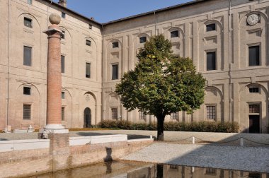 Guazzatoio courtyard view, pilotta palace, parma clipart