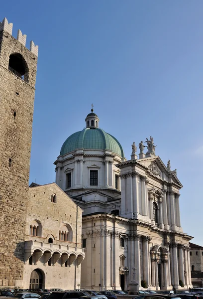 Piazza Duomo monumentale, brescia — Foto Stock