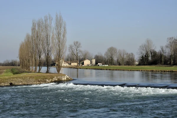 stock image Muzza canal fall in winter