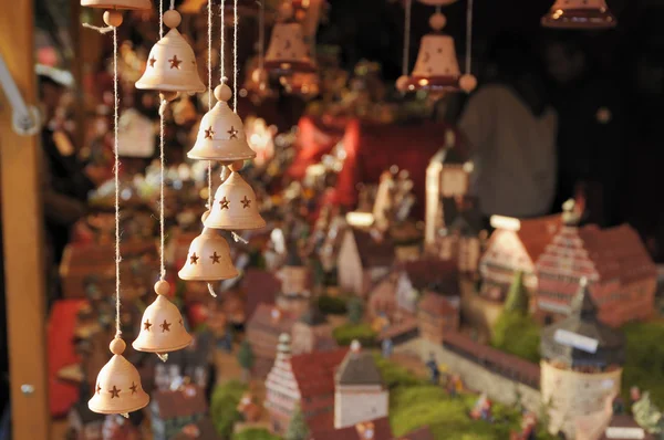 Little bells at medieval market, esslingen — Stok fotoğraf