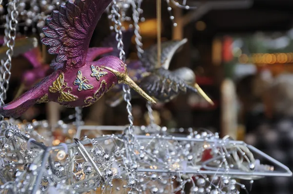 Glass bird at medieval market, esslingen — Stock Photo, Image