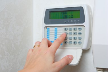 Burglar alarm system clipart